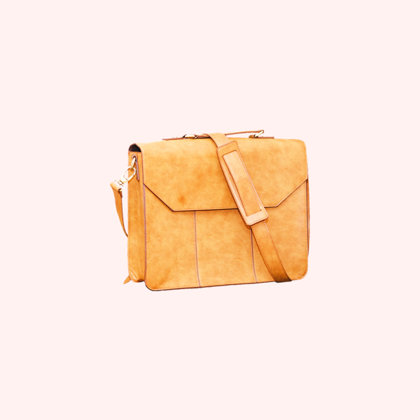 Classic Faux Leather Messenger Bag – Professional Laptop Briefcase with Adjustable Strap